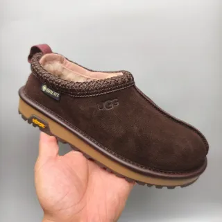 UGG Tasman Brown Beige Suede Upper Braided Collar Casual Shoes