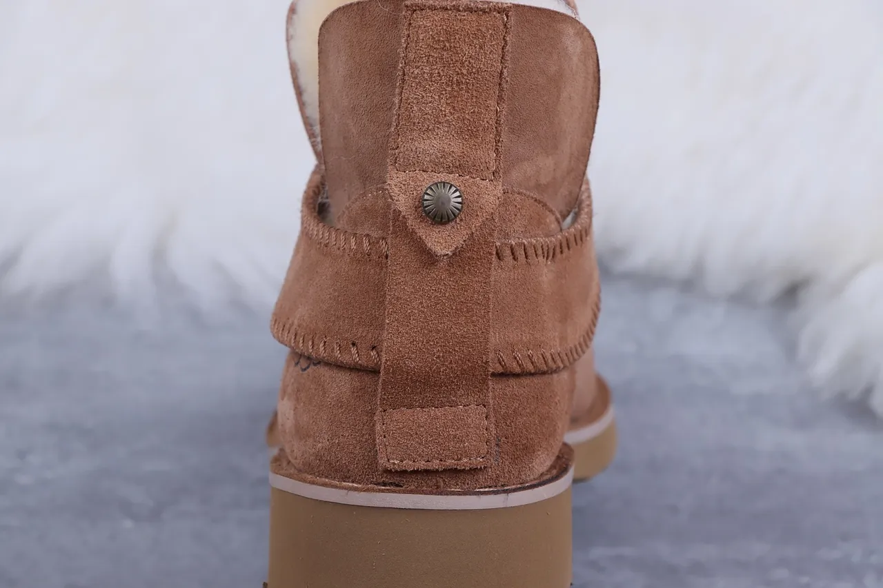 UGG Tasman Brown Suede Shearling-Lined Ankle Boots 5