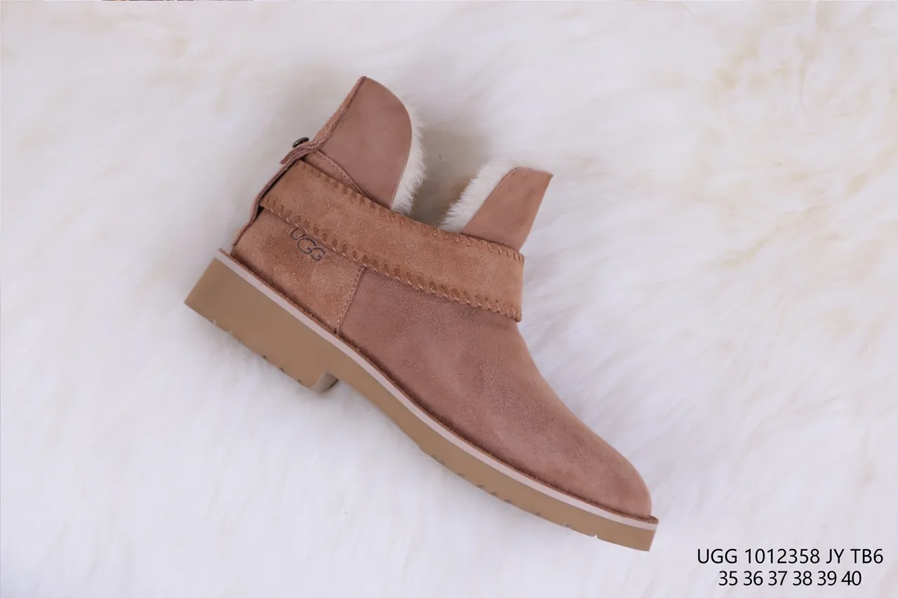 UGG Tasman Brown Suede Shearling-Lined Ankle Boots 6