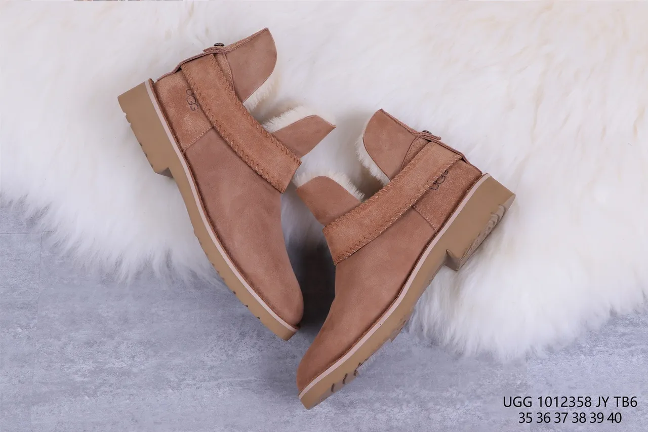 UGG Tasman Brown Suede Shearling-Lined Ankle Boots 7