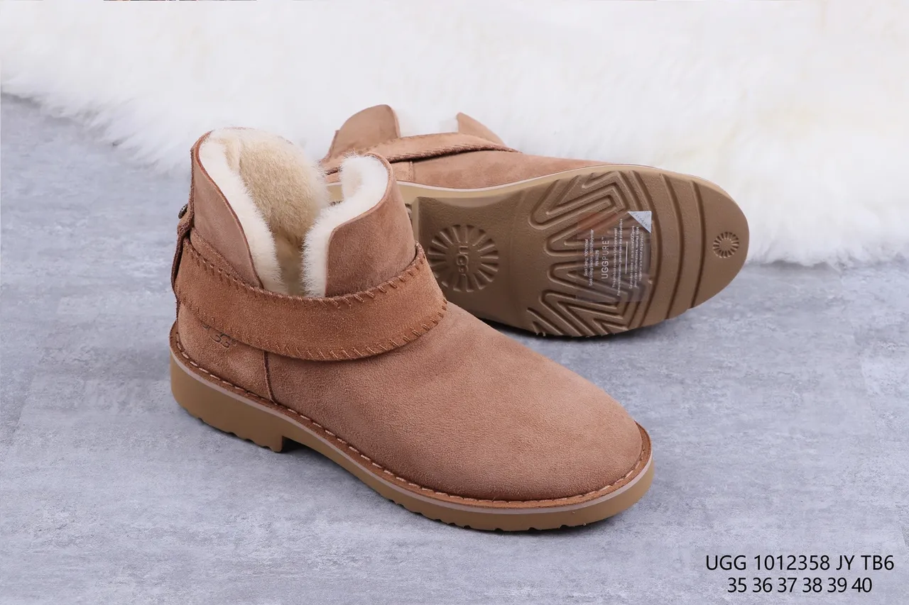 UGG Tasman Brown Suede Shearling-Lined Ankle Boots 10