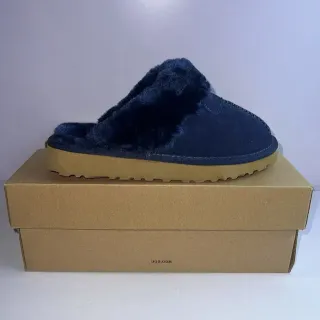 UGG Tasman Navy 麂皮羊毛里拖鞋