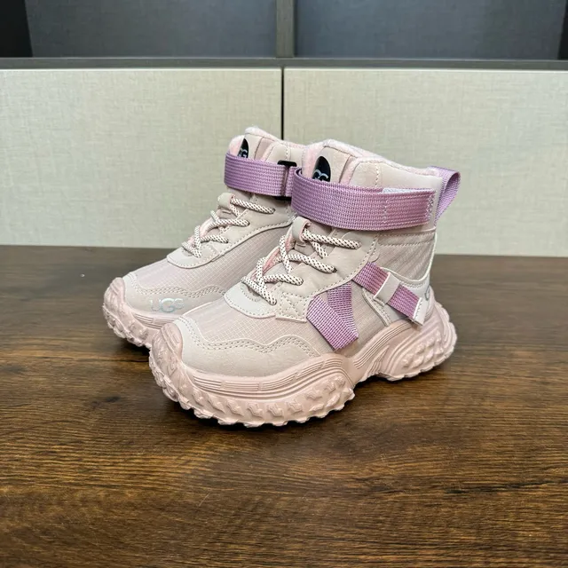 UGG Tasman Pink Purple Chunky Tread Sole Dual Lace-and-Strap Closure Snow Boots 5