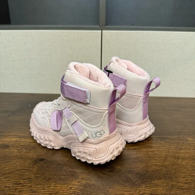 UGG Tasman Pink Purple Chunky Tread Sole Dual Lace-and-Strap Closure Snow Boots 8