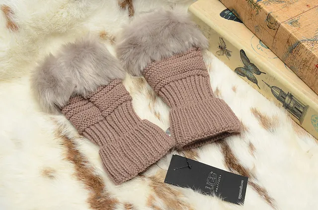 UGG Tasman vermelho branco ribeteado forro sintético punho tricot luvas 14