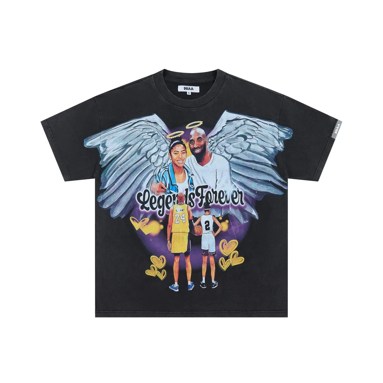 T-shirt oversize UMA WANG imprimé graphique aile d'ange et '81' 3