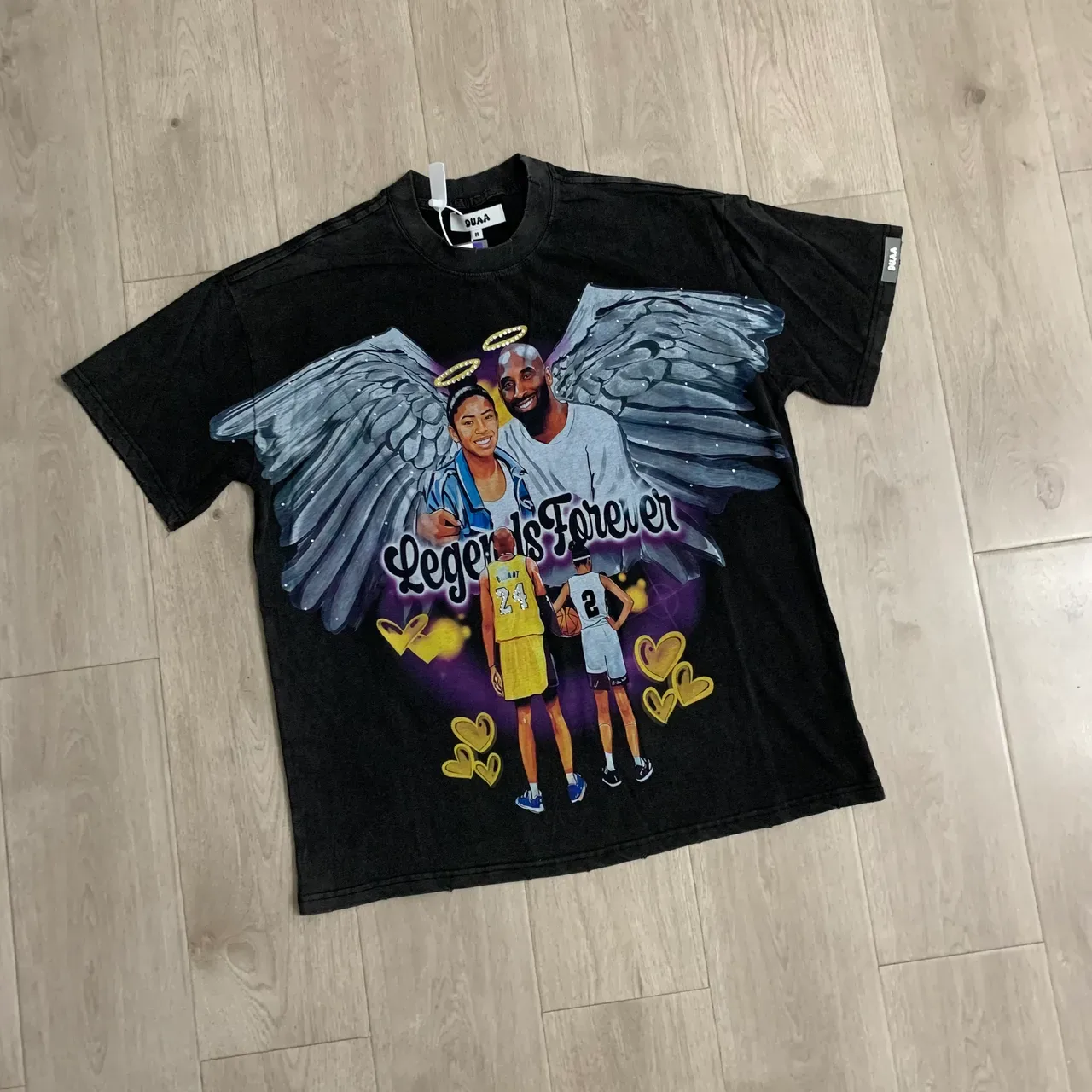 T-shirt oversize UMA WANG imprimé graphique aile d'ange et '81' 5