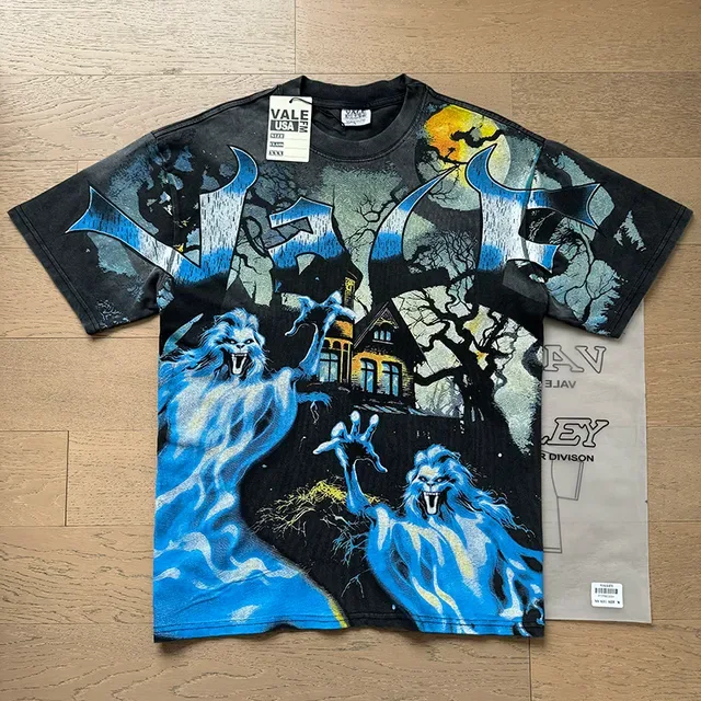 T-shirt noir Vale Forever imprimé graphique horreur 4