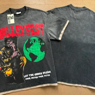 Vale Forever Valley Fest Acid-Washed Graphic T-Shirt