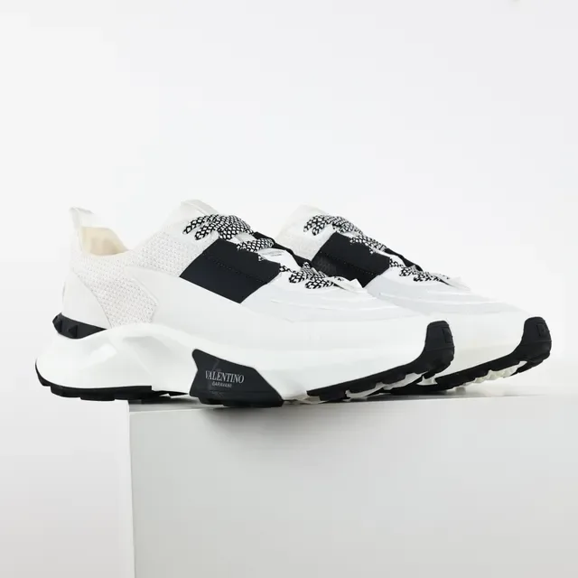Valentino Open White and Black Lifestyle Sneakers 3