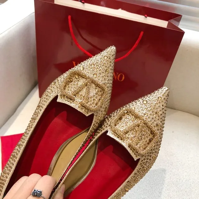 Valentino Rockstud Mocassins ornés de cristaux à bout pointu 7