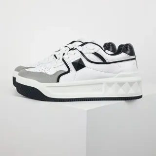 Valentino Rockstud সাদা কালো ধূসর লাইফস্টাইল স্নিকার্স