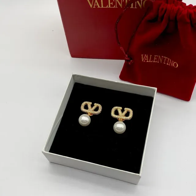 Valentino VLTN Pavé-Set পার্ল ড্রপ ইয়াররিংস 5