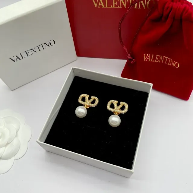 Valentino VLTN Pavé-Set পার্ল ড্রপ ইয়াররিংস 6