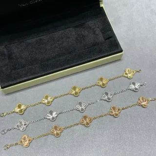 Van Cleef & Arpels Alhambra Four-Leaf Clover Chain Bracelets