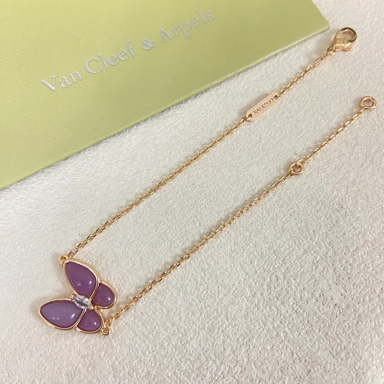 Van Cleef & Arpels Papillon 紫色搪瓷蝴蝶手链 4