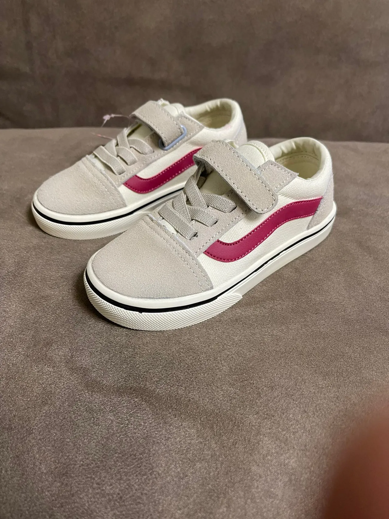 Vans Old Skool أزرق وبنفسجي منخفض القمة كومبو قماش مخمل أحذية تزلج 4