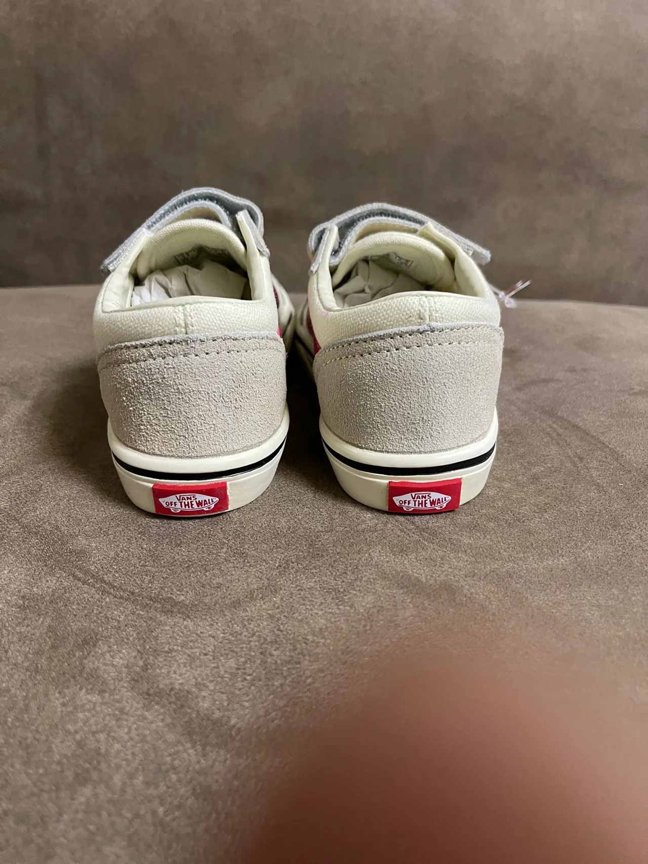 Vans Old Skool أزرق وبنفسجي منخفض القمة كومبو قماش مخمل أحذية تزلج 7