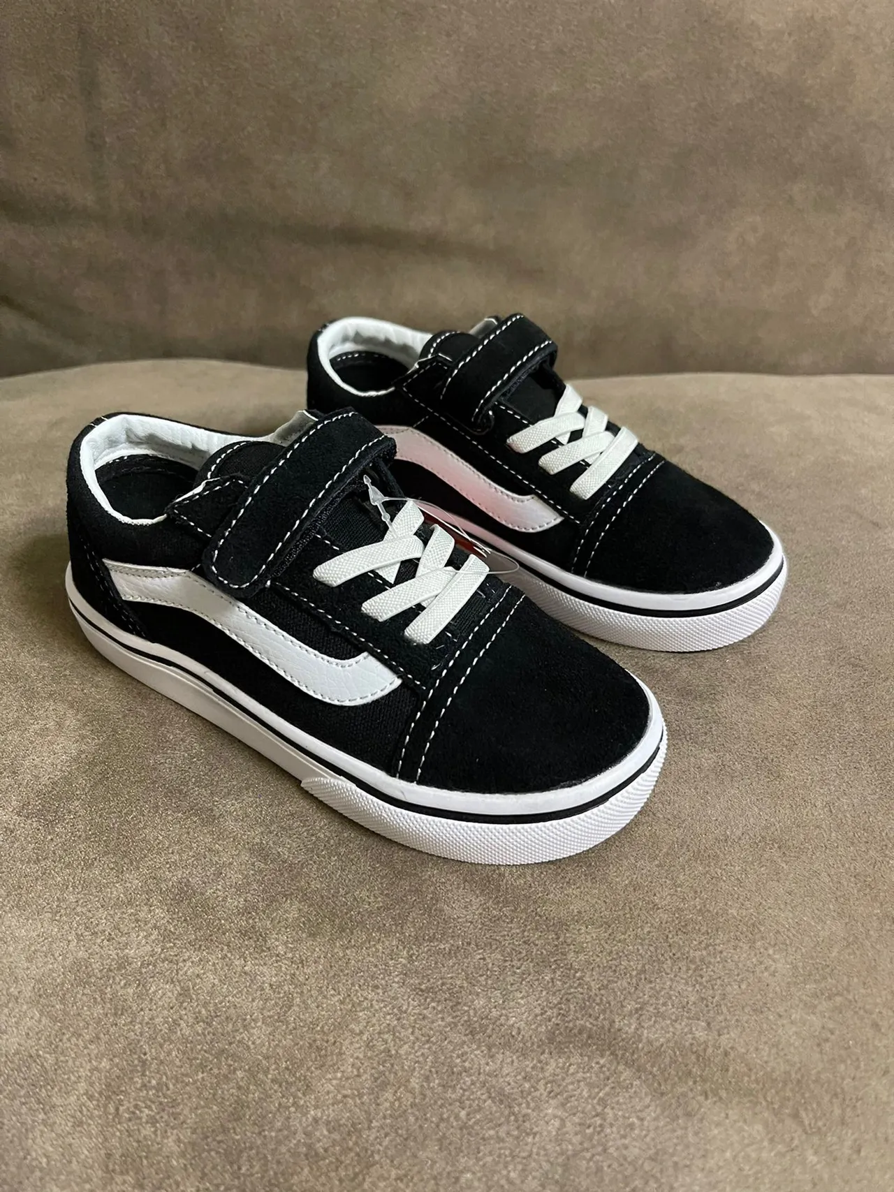 Vans Old Skool أزرق وبنفسجي منخفض القمة كومبو قماش مخمل أحذية تزلج 14