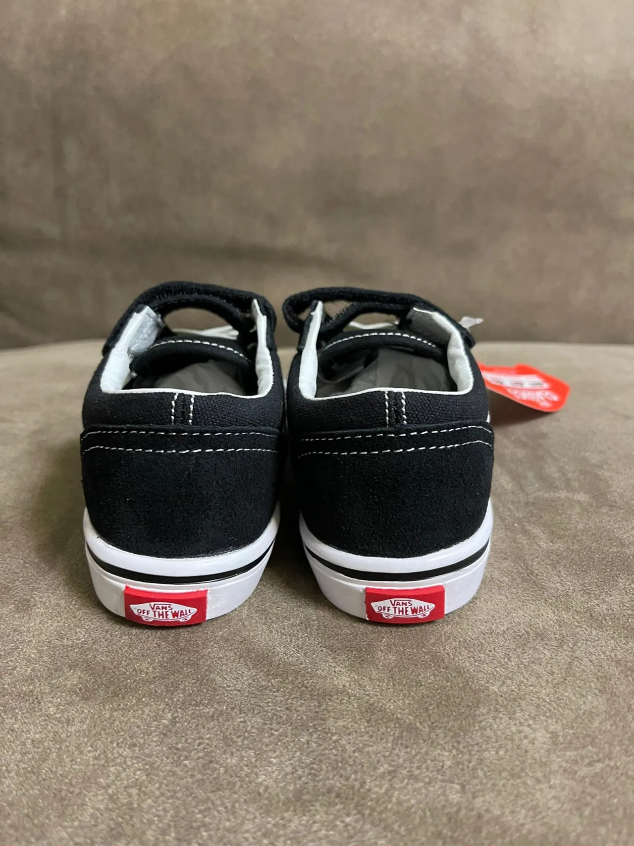 Vans Old Skool أزرق وبنفسجي منخفض القمة كومبو قماش مخمل أحذية تزلج 16