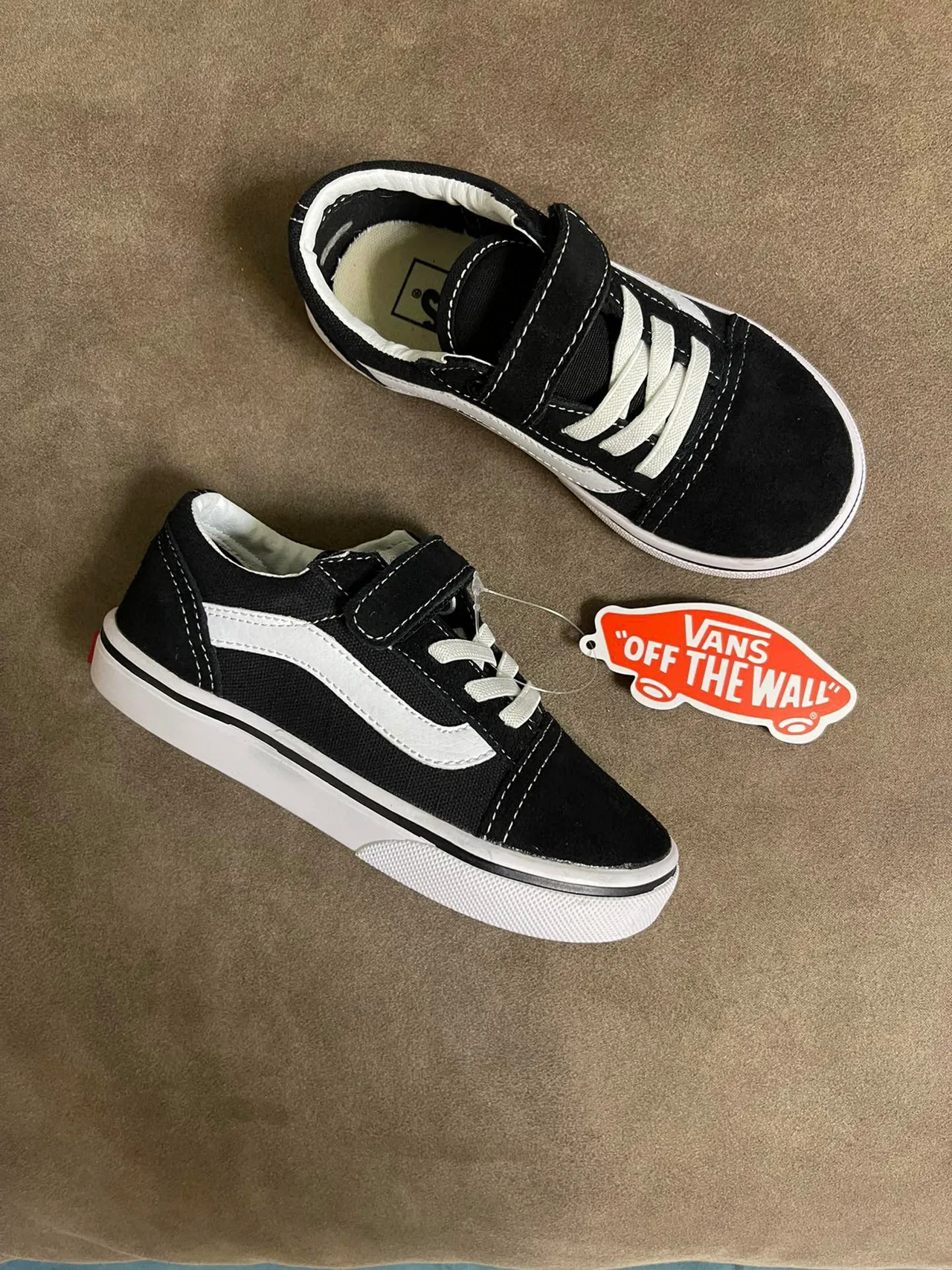 Vans Old Skool أزرق وبنفسجي منخفض القمة كومبو قماش مخمل أحذية تزلج 18