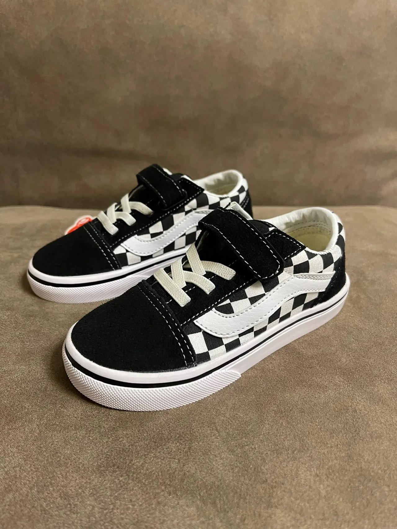Vans Old Skool أزرق وبنفسجي منخفض القمة كومبو قماش مخمل أحذية تزلج 22