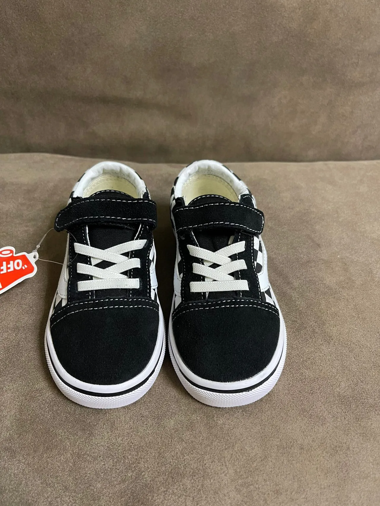 Vans Old Skool أزرق وبنفسجي منخفض القمة كومبو قماش مخمل أحذية تزلج 24