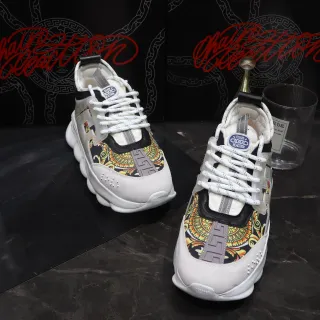 Versace 链条反应 巴洛克印花 厚底运动鞋