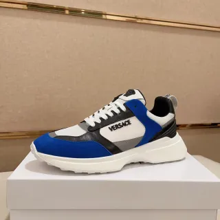 Versace Chain Reaction नीला सफेद काला चंकी स्नीकर