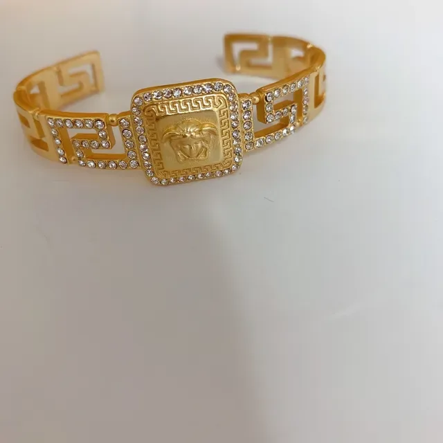 Versace Bracelet Or Argent Pavé-Crystal 3