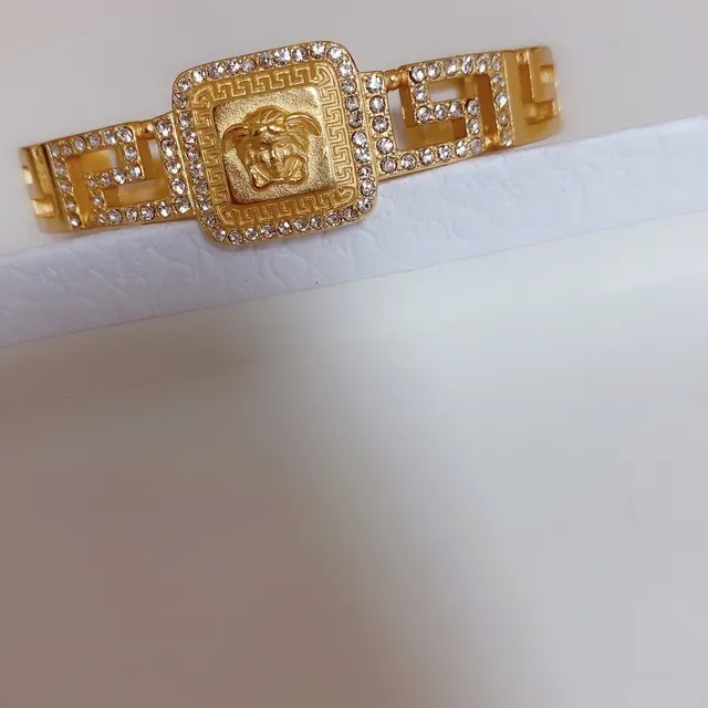 Versace Bracelet Or Argent Pavé-Crystal 6