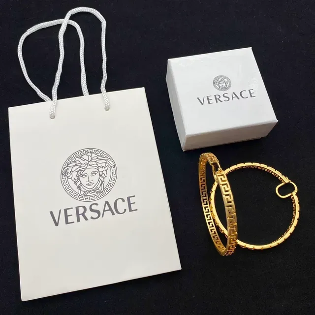 Versace Greca Odissea Brincos Aros Dourados com Greca 5