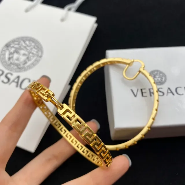 Versace Greca Odissea Brincos Aros Dourados com Greca 6
