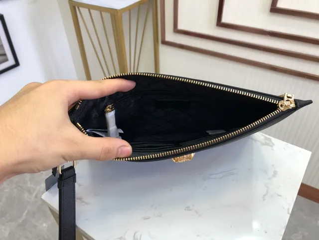 Versace Medusa Head Black Saffiano Leather Wristlet 2
