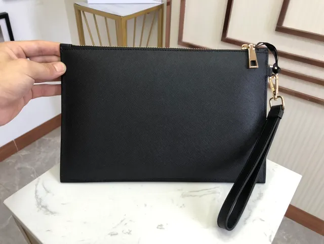 Versace Medusa Head Black Saffiano Leather Wristlet 9