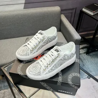 Versace Odissea Baroque Print tênis lifestyle branco