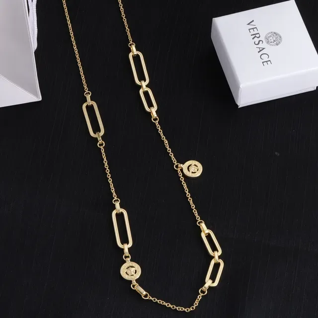 Versace Odissea Collier Doré Clip de Papier Medusa 3