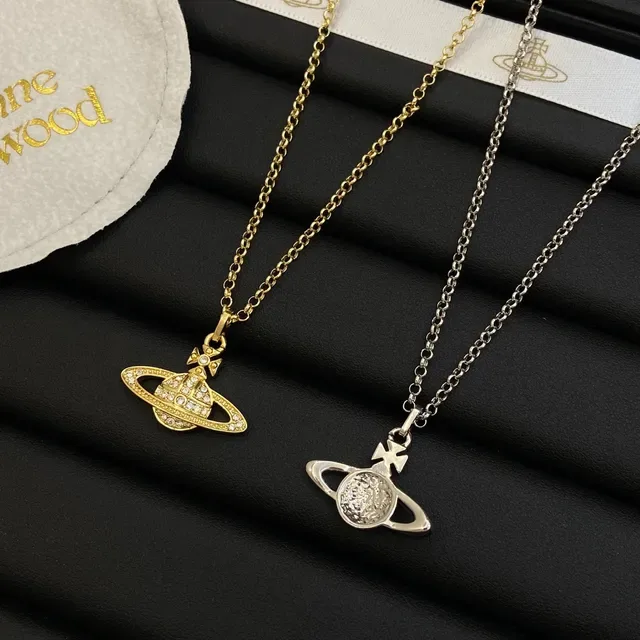 Collier Vivienne Westwood Classique Orbe Planétaire Incrusté de Cristaux 7