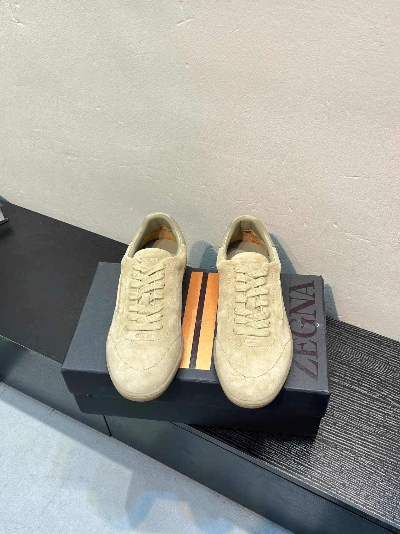 Zegna Beige Suede Lifestyle Sneaker 2