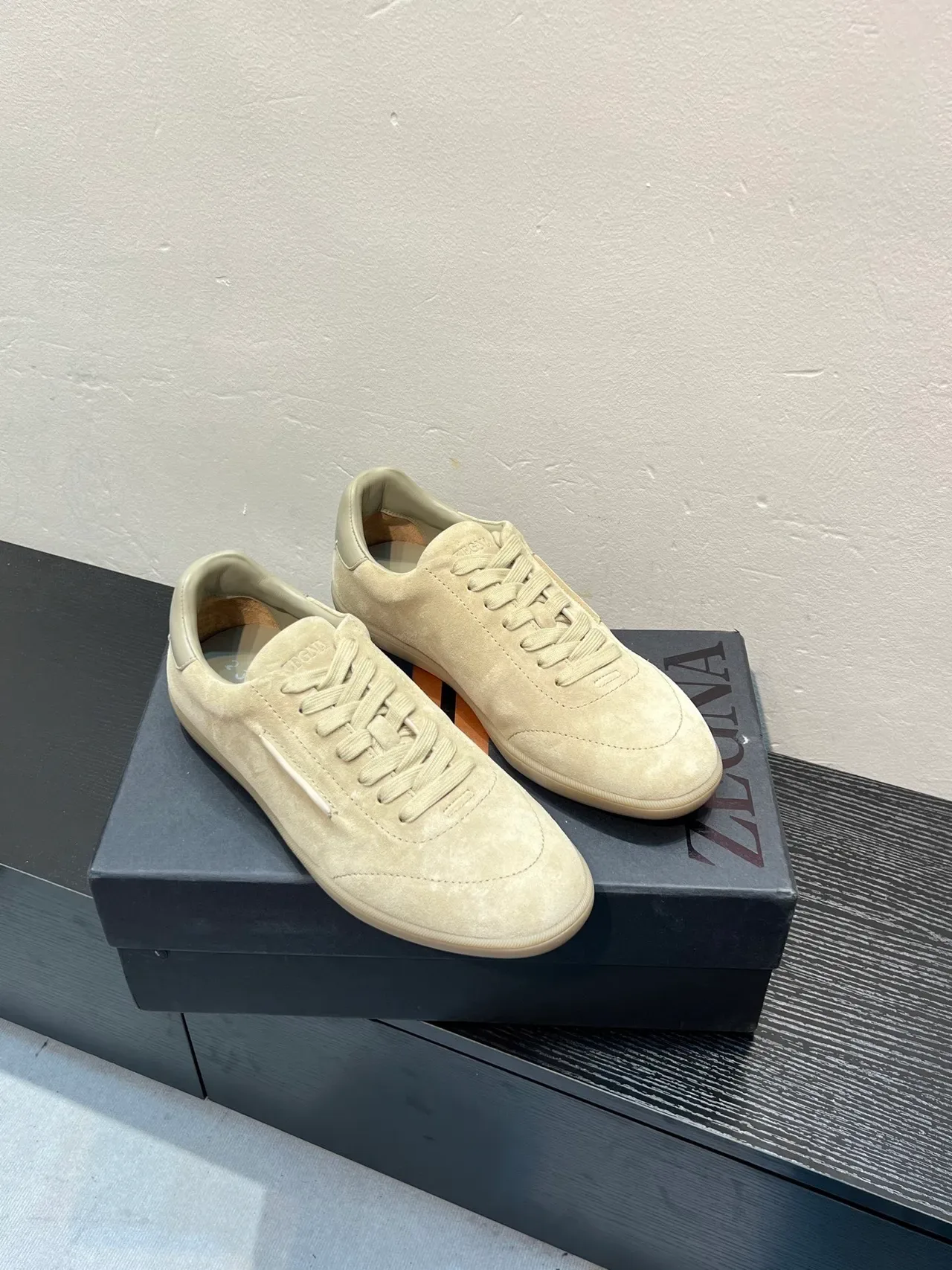 Zegna Beige Suede Lifestyle Sneaker 5